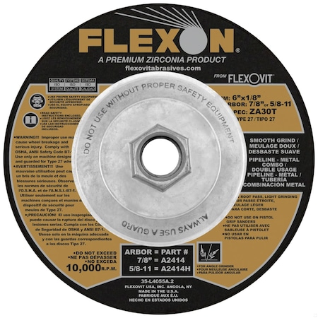 Flexovit DEPRESSED CENTER COMBINATION WHEEL A2414H